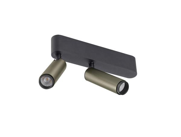 GRIP! S, Deckenaufbauleuchte, double, PHASE, 2700 K, 21 W, 29°, bronze / schwarz