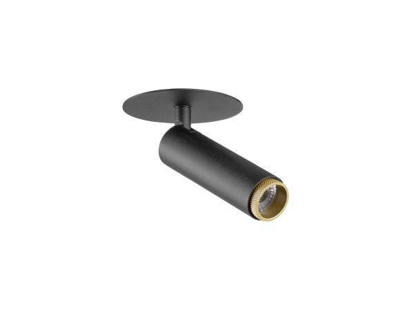 GRIP! S, Deckeneinbauleuchte, PHASE, 2700 K, 29°, IP20, zylindrisch, schwarz / gold
