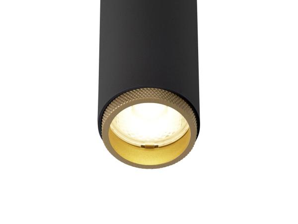 GRIP! S, Deckeneinbauleuchte, PHASE, 3000 K, 29°, IP20, zylindrisch, schwarz / gold