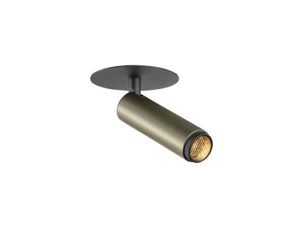 GRIP! S, Deckeneinbauleuchte, PHASE, 2700 K, 29°, IP20, zylindrisch, bronze / schwarz