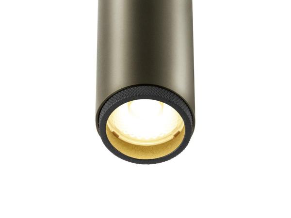 GRIP! S, Deckeneinbauleuchte, PHASE, 3000 K, 29°, IP20, zylindrisch, bronze / schwarz