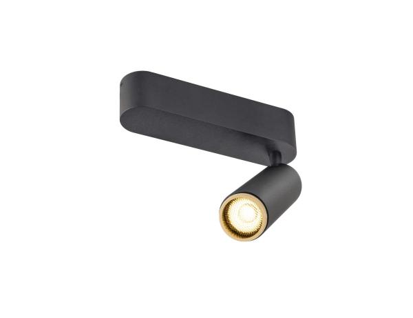 GRIP! M, Deckenaufbauleuchte, single, PHASE, 3000 K, 14 W, 42°, schwarz / gold