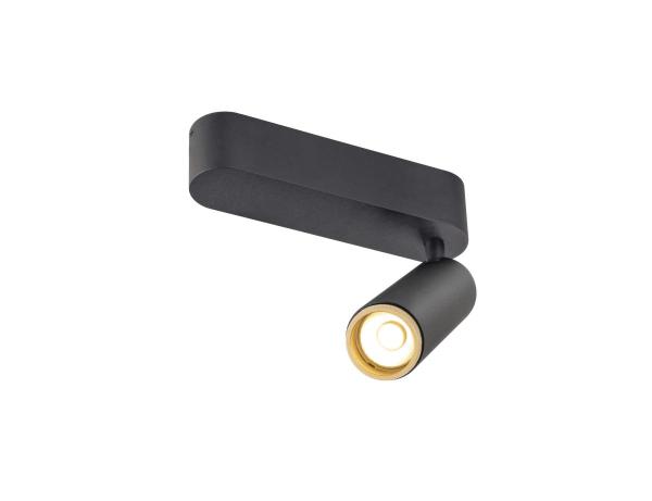 GRIP! M, Deckenaufbauleuchte, single, PHASE, 3000 K, 14 W, 42°, schwarz / gold