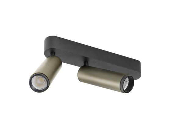 GRIP! M, Deckenaufbauleuchte, double, PHASE, 3000 K, 28 W, 42°, bronze / schwarz