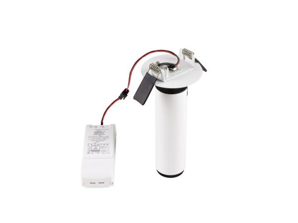 GRIP! M, Deckeneinbauleuchte, PHASE, 3000 K, 42°, IP20, zylindrisch, weiß / schwarz