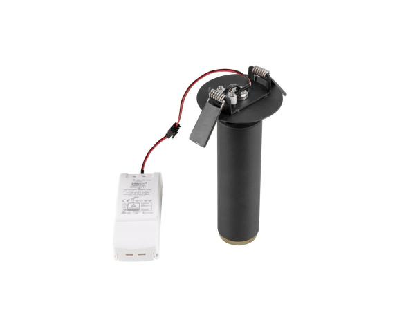 GRIP! M, Deckeneinbauleuchte, PHASE, 2700 K, 42°, IP20, zylindrisch, schwarz / gold