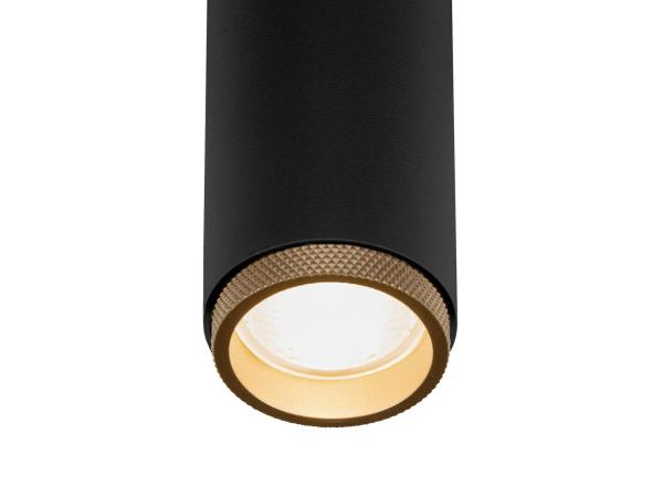 GRIP! M, Deckeneinbauleuchte, PHASE, 2700 K, 42°, IP20, zylindrisch, schwarz / gold