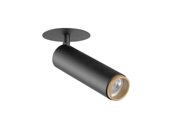 GRIP! M, Deckeneinbauleuchte, PHASE, 2700 K, 42°, IP20, zylindrisch, schwarz / gold