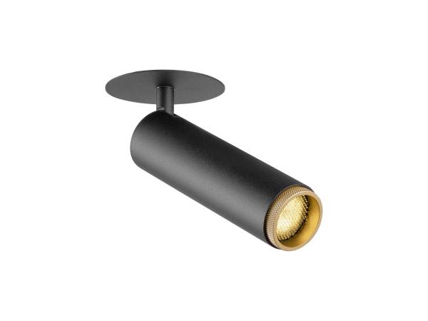 GRIP! M, Deckeneinbauleuchte, PHASE, 3000 K, 42°, IP20, zylindrisch, schwarz / gold