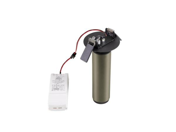 GRIP! M, Deckeneinbauleuchte, PHASE, 2700 K, 42°, IP20, zylindrisch, bronze / schwarz