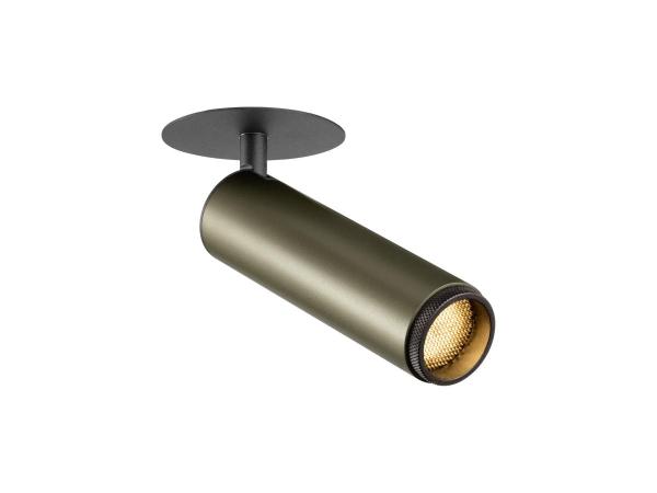 GRIP! M, Deckeneinbauleuchte, PHASE, 3000 K, 42°, IP20, zylindrisch, bronze / schwarz