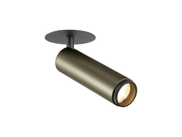 GRIP! M, Deckeneinbauleuchte, PHASE, 3000 K, 42°, IP20, zylindrisch, bronze / schwarz