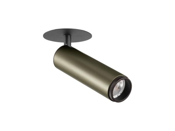 GRIP! M, Deckeneinbauleuchte, PHASE, 3000 K, 42°, IP20, zylindrisch, bronze / schwarz