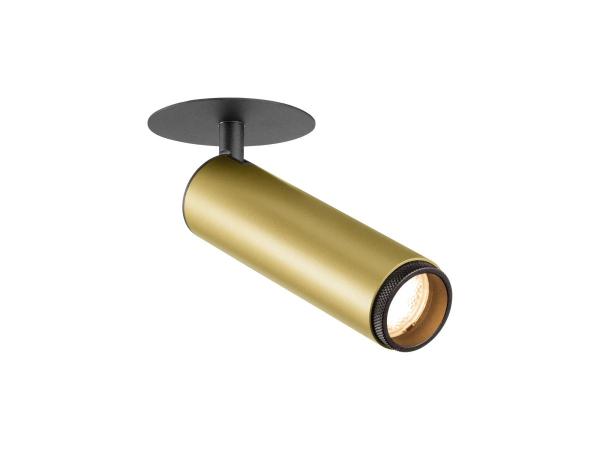 GRIP! M, Deckeneinbauleuchte, PHASE, 2700 K, 42°, IP20, zylindrisch, gold / schwarz