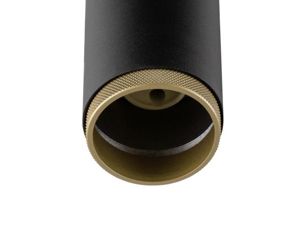 GRIP! L, SPOT CL, double, QPAR51, Deckenaufbauleuchte, zylindrisch, 2 x max. 6 Watt, schwarz / gold