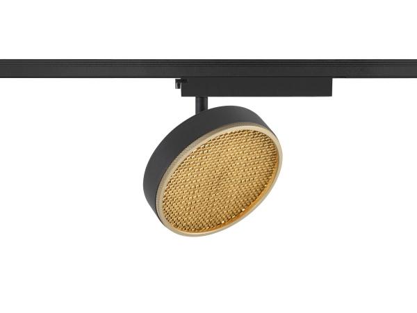 GRIP! FLAT, 1~Spot, PHASE, rund, 2700/3000 K, 16 W, schwarz / gold