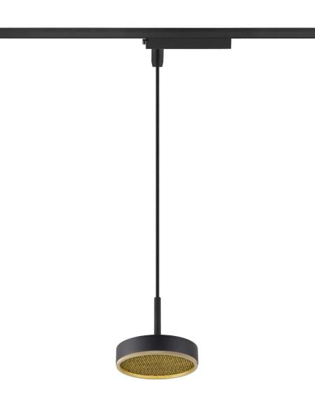 GRIP! FLAT, 1~ Pendelleuchte, PHASE, Pendellänge 200 cm, 2700/3000 K, schwarz / gold