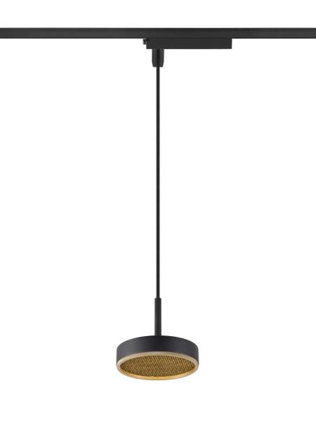 GRIP! FLAT, 1~ Pendelleuchte, PHASE, Pendellänge 200 cm, 2700/3000 K, schwarz / gold