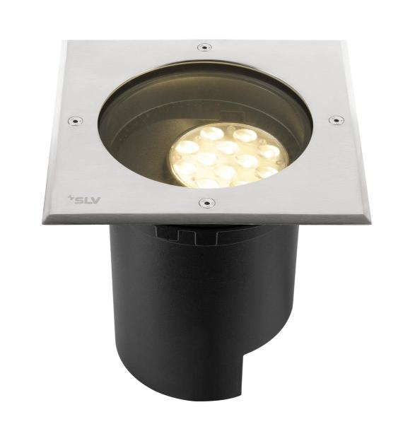 DASAR® L, Bodeneinbauleuchte, asymmetrisch, 3000K, 70°/40°, IP65/IP67, quadratisch, edelstahl / schwarz