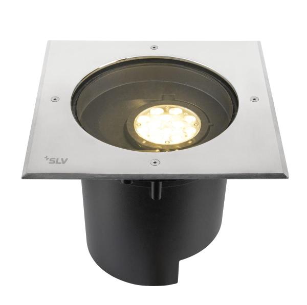 DASAR® XL, Bodeneinbauleuchte, asymmetrisch, 3000K, 70°/40°, IP65/IP67, quadratisch, edelstahl / schwarz