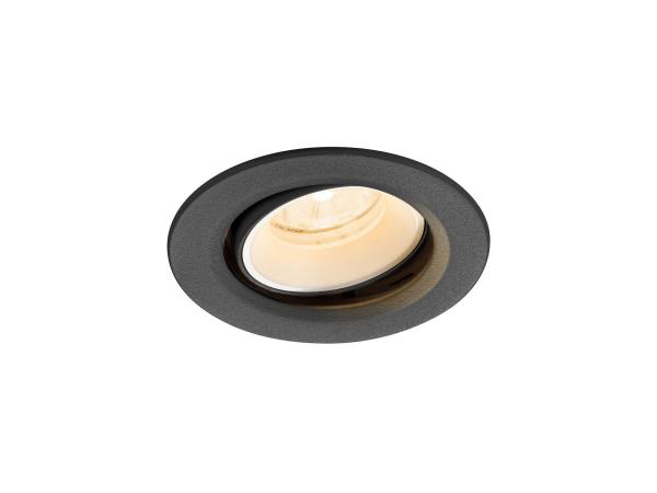 NUMINOS® MOVE XS, Deckeneinbauleuchte, 2700 K, 20°, IP20, rund, schwarz / weiß