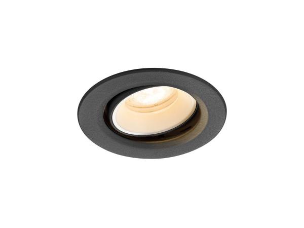 NUMINOS® MOVE XS, Deckeneinbauleuchte, 2700 K, 55°, IP20, rund, schwarz / weiß