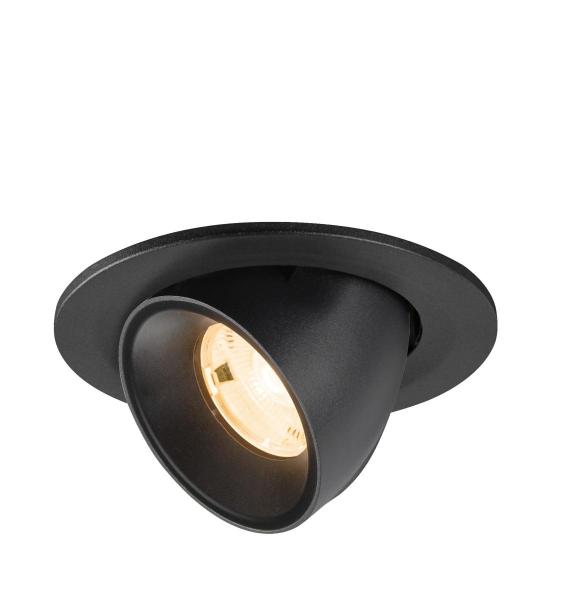 NUMINOS® GIMBLE S, Deckeneinbauleuchte, 2700 K, 20°, IP20, rund, schwarz