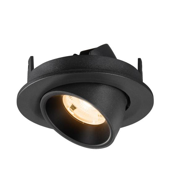 NUMINOS® GIMBLE S, Deckeneinbauleuchte, 2700 K, 20°, IP20, rund, schwarz