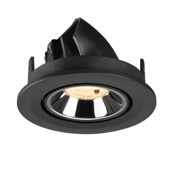 NUMINOS® GIMBLE S, Deckeneinbauleuchte schwarz/chrom 2700 K 20°