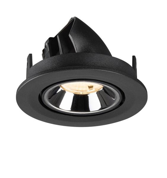 NUMINOS® GIMBLE S, Deckeneinbauleuchte schwarz/chrom 2700 K 55°