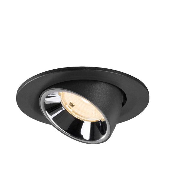 NUMINOS® GIMBLE S, Deckeneinbauleuchte schwarz/chrom 2700 K 55°