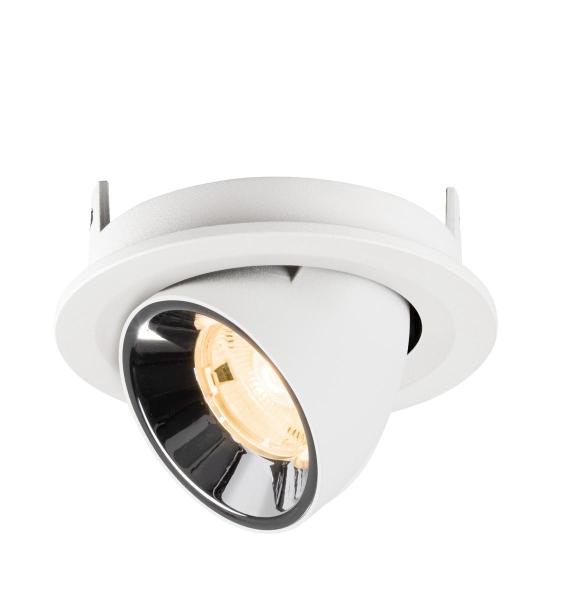 NUMINOS® GIMBLE S, Deckeneinbauleuchte weiß/chrom 2700 K 20°