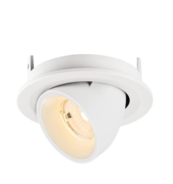 NUMINOS® GIMBLE S, Deckeneinbauleuchte, 2700 K, 55°, IP20, rund, weiß