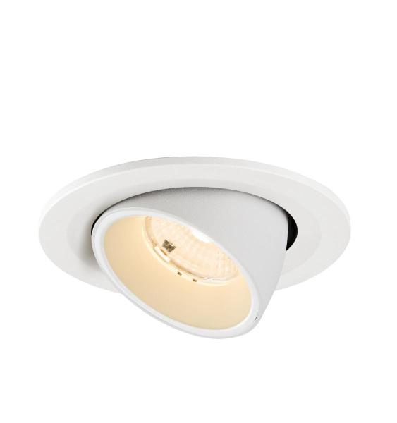 NUMINOS® GIMBLE S, Deckeneinbauleuchte, 2700 K, 55°, IP20, rund, weiß