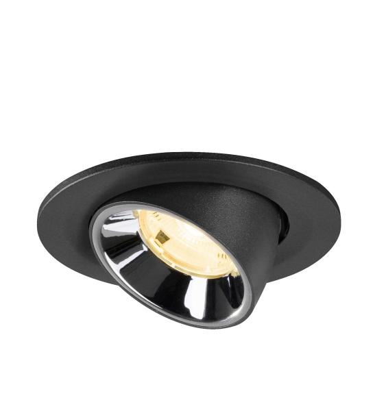 NUMINOS® GIMBLE S, Deckeneinbauleuchte schwarz/chrom 3000 K 20°