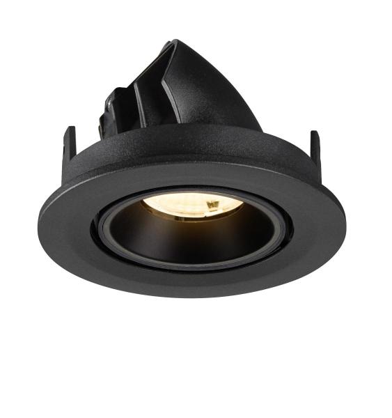 NUMINOS® GIMBLE S, Deckeneinbauleuchte, 3000 K, 55°, IP20, rund, schwarz