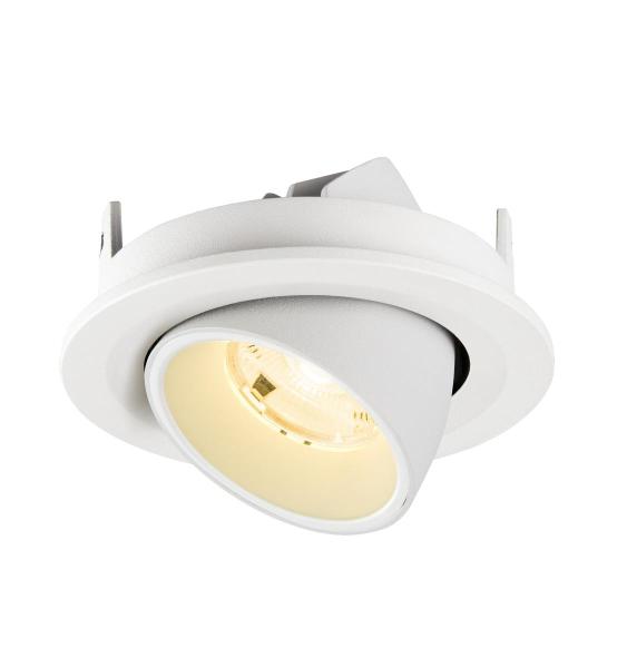 NUMINOS® GIMBLE S, Deckeneinbauleuchte, 3000 K, 20°, IP20, rund, weiß