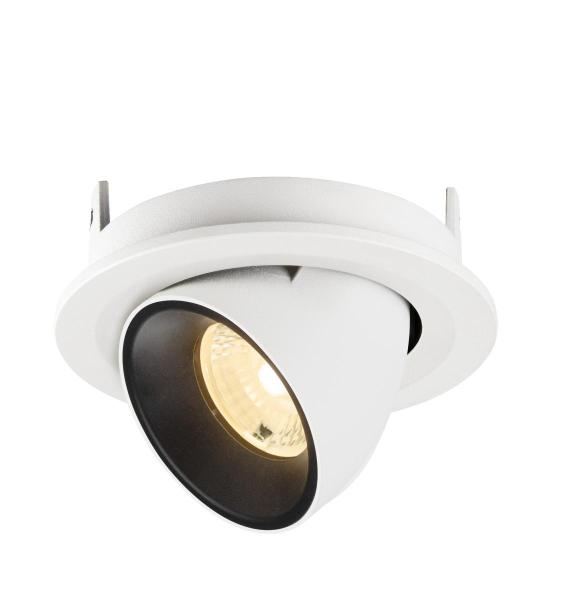 NUMINOS® GIMBLE S, Deckeneinbauleuchte weiß/schwarz 3000 K 40°