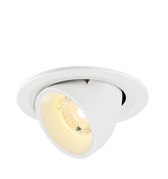 NUMINOS® GIMBLE S, Deckeneinbauleuchte, 3000 K, 40°, IP20, rund, weiß