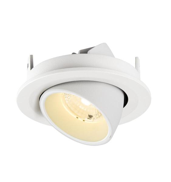 NUMINOS® GIMBLE S, Deckeneinbauleuchte, 3000 K, 40°, IP20, rund, weiß