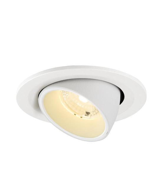 NUMINOS® GIMBLE S, Deckeneinbauleuchte, 3000 K, 40°, IP20, rund, weiß