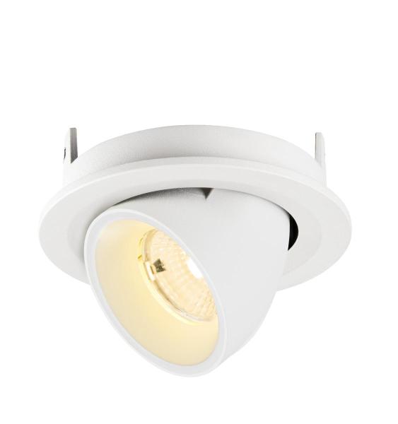 NUMINOS® GIMBLE S, Deckeneinbauleuchte, 3000 K, 55°, IP20, rund, weiß