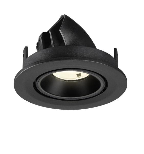 NUMINOS® GIMBLE S, Deckeneinbauleuchte, 4000 K, 20°, IP20, rund, schwarz