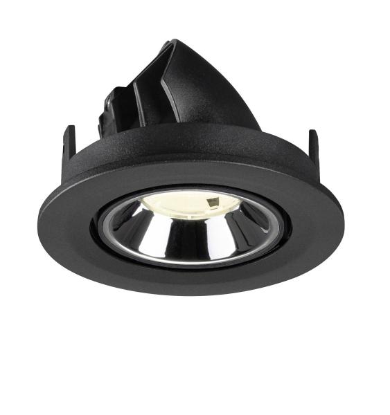 NUMINOS® GIMBLE S, Deckeneinbauleuchte schwarz/chrom 4000 K 20°