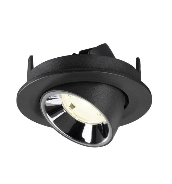 NUMINOS® GIMBLE S, Deckeneinbauleuchte schwarz/chrom 4000 K 20°