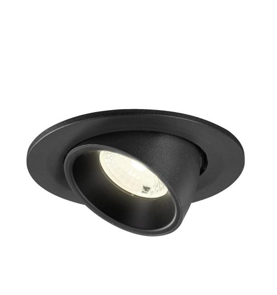 NUMINOS® GIMBLE S, Deckeneinbauleuchte, 4000 K, 40°, IP20, rund, schwarz