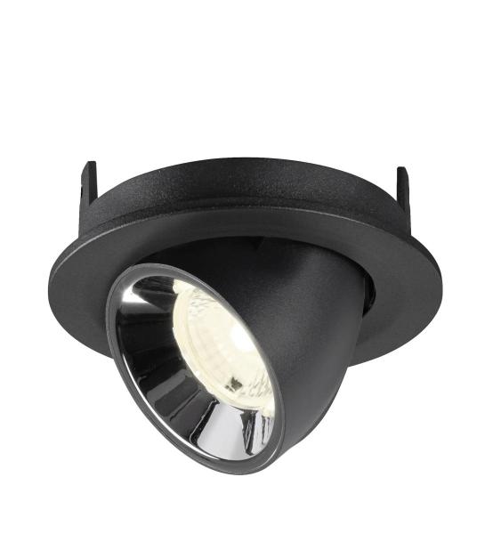 NUMINOS® GIMBLE S, Deckeneinbauleuchte schwarz/chrom 4000 K 40°