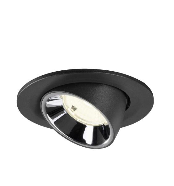 NUMINOS® GIMBLE S, Deckeneinbauleuchte schwarz/chrom 4000 K 55°