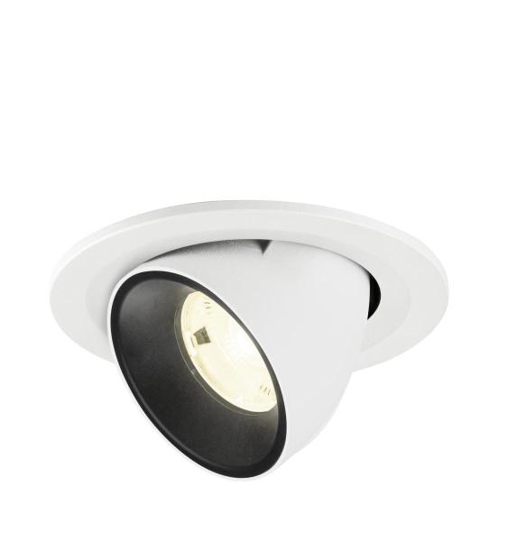 NUMINOS® GIMBLE S, Deckeneinbauleuchte weiß/schwarz 4000 K 20°