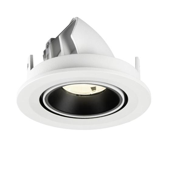 NUMINOS® GIMBLE S, Deckeneinbauleuchte weiß/schwarz 4000 K 20°